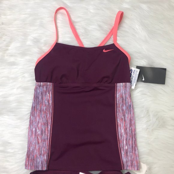 Nike 2 Piece Racerback Tankini Bikini & Bottom - Picture 6 of 6